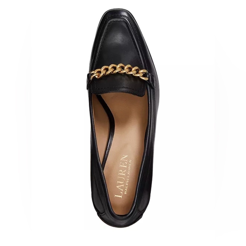 Ralph Lauren Colleen Leather Pump Black Women’s Size 8.5 - Picture 3 of 9